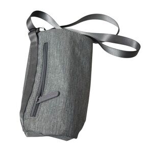 Vera Bradley Lighten Up Water Bottle Crossbody Bag W/ Small Pocket Heather Grey